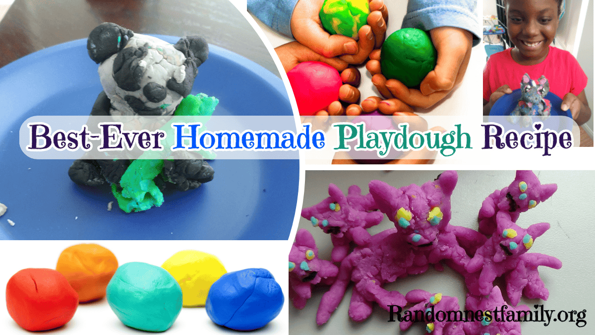 Best-Ever Homemade Playdough Recipe @randomnestfamily