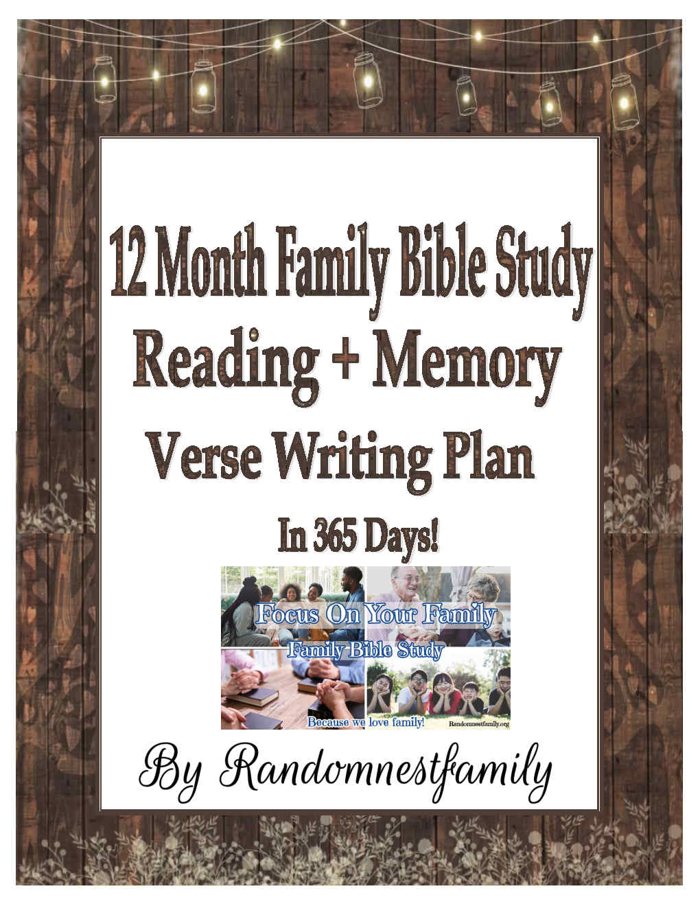 12 month family Bible Study Plan @randomnestfamily.org