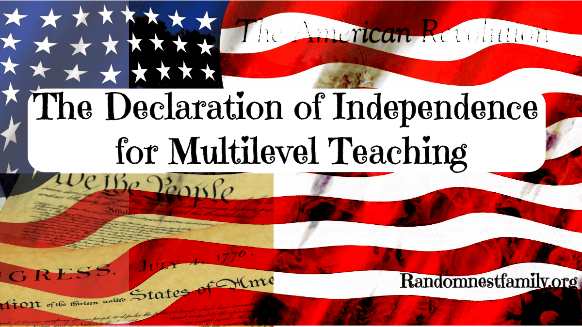 The Declaration of Independence for Multilevel Teaching @randomnestfamily.org