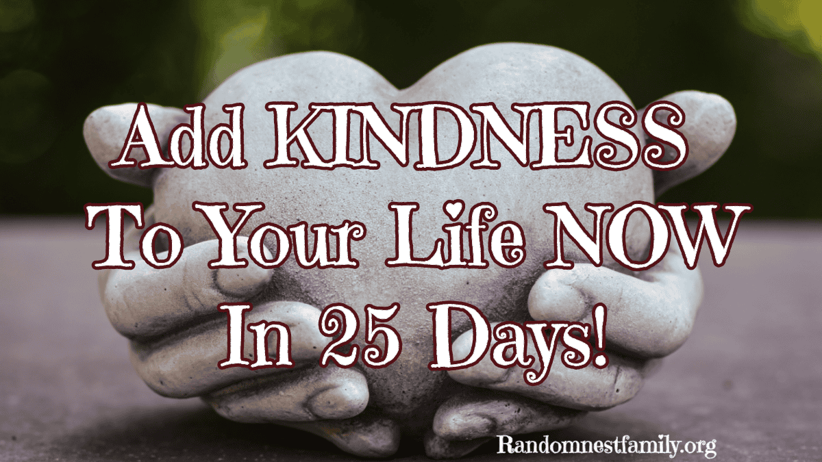 How-To-Add-KINDNESS-To-Your-Life-Now-In-25-Days | Randomnestfamily.org