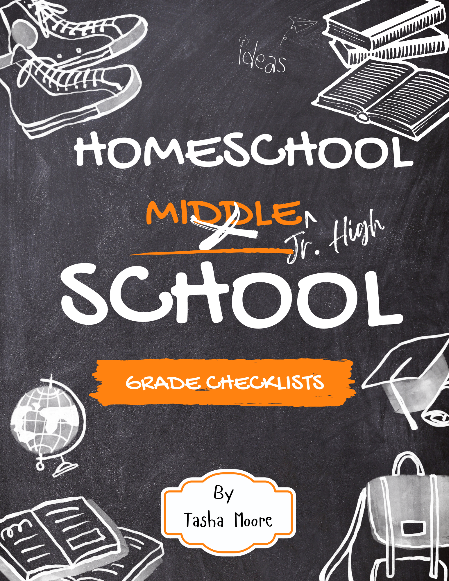 Homeschool Middle School Grade Checklists Cover | Randomnestfamily.org
